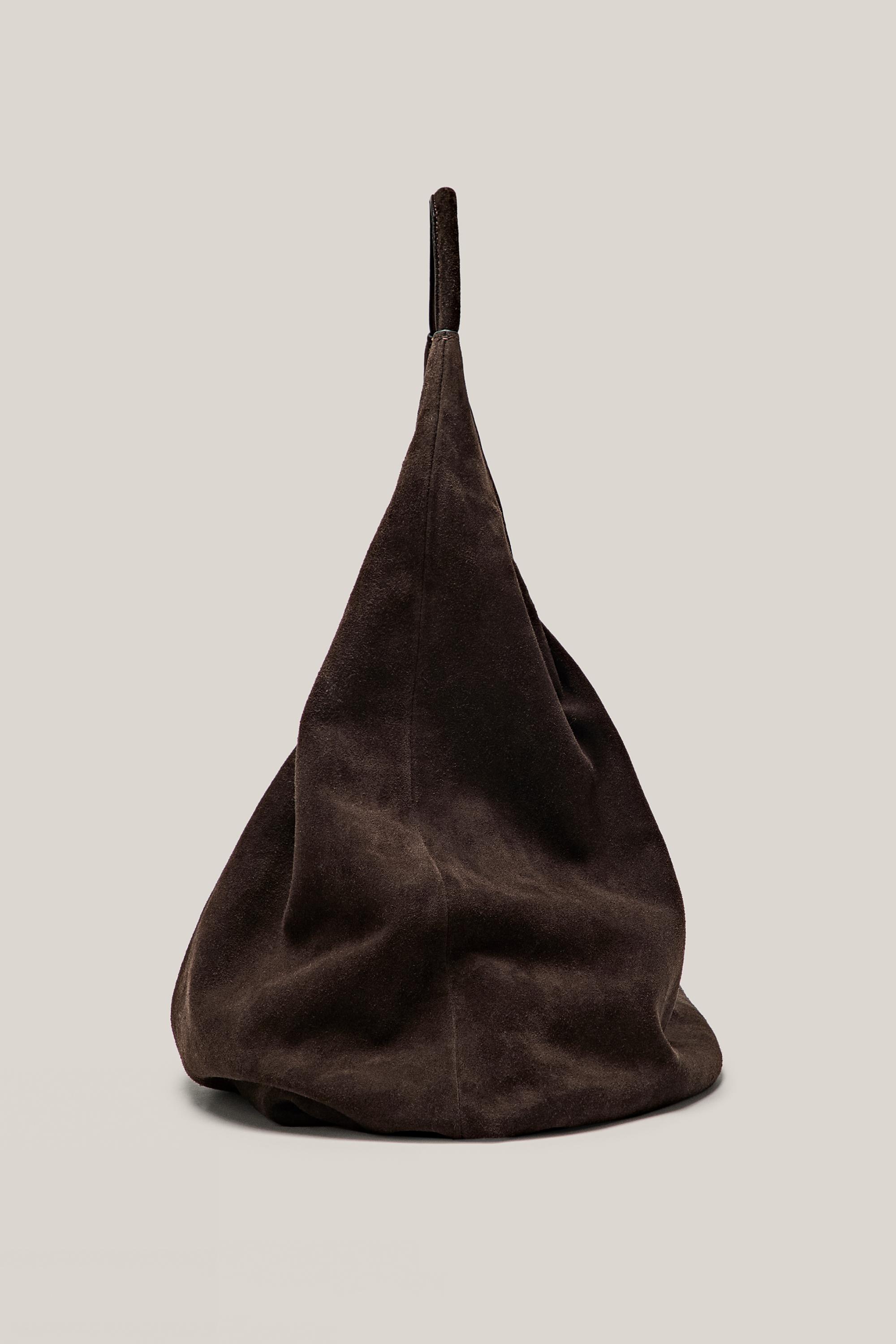 Split leather maxi shopper bag - LIMITED EDITION